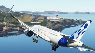 MADEIRA Landing Challenge in Flight Simulator 2020 (Thrustmaster Airbus Edition)