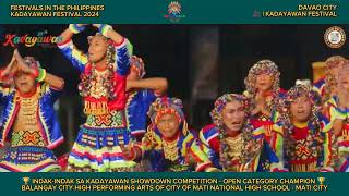 MATI CITY | KADAYAWAN FESTIVAL 2024 SHOWDOWN COMPETITION - OPEN CATEGORY CHAMPION