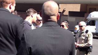 Las Vegas Police Confronting Taylor Swift stalker at ACM Awards Red Carpet