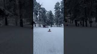 Skating in snow|  Winter Season | Latvia 🥰with Evan #latviatourism