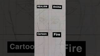 i drew Elsa in 4 types as realism,anime cartoon and fire (subscribe for part-2)#youtubeshorts