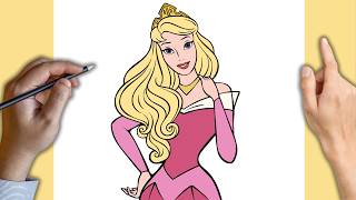 How to draw Aurora | Sleeping Beauty | Disney Princesses | HVORDAN TEGNE | Step by Step