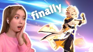 I FINALLY GOT ALBEDO!! First 5 Star win reaction (Genshin Impact)