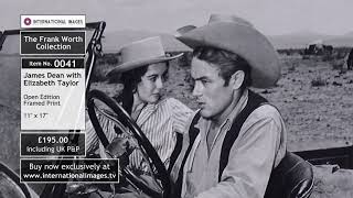 James Dean with passenger Elizabeth Taylor on the set of Giant (0041)