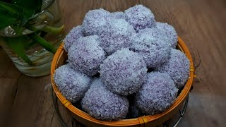 KLEPON UBI UNGU || Resep klepon ubi ungu ,olahan ubi ungu