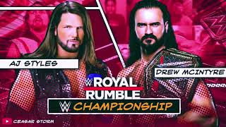 WWE 2K22 Universe Mode - Royal Rumble: Drew McIntyre vs. AJ Styles Video Package