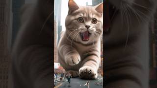 Giant cats attack on london city #cat#catlover#kitten #ytshorts