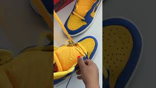 How to Lace Your Sneakers Lacing The Women’s Air Jordan 1 Reverse Laney #shorts #nike #grwm