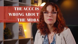 The ACCC is Wrong About MDBA