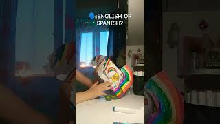 English or Spanish?! #paperdragons #dragonpuppets #englishorspanish #shorts