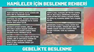 Hamilelikte ve Gebelikte Beslenme Rehberi