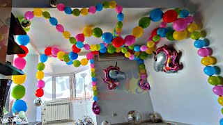 How to make Linking Balloons Garland Tutorial / DIY / Link o Loon Balloons / Unicorn Balloon Party