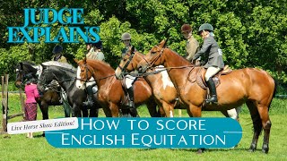 Judge explains how to score english equitation