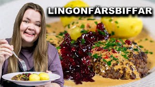 Middag under 60 minuter: Lingonfärsbiffar