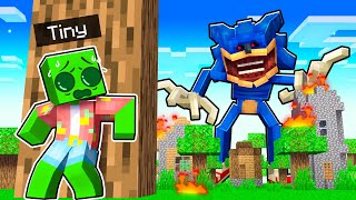 Tiny vs Giant SHIN SONIC Hide and Seek in Minecraft!