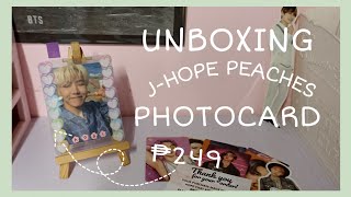 UNBOXING JHOPE PEACHES PHOTOCARD|Butter photocards•short unboxing|English subtitles|ph