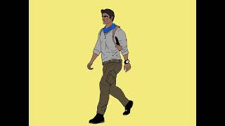 Nathan Drake uncharted 3 in 2D animation #geometricshape #art #animation #gaming