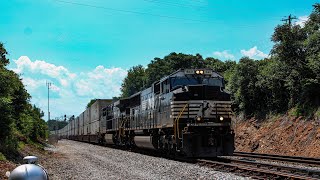 NS SD70ACC 1840 leading on NS 282 at CP Courtenay in Seneca