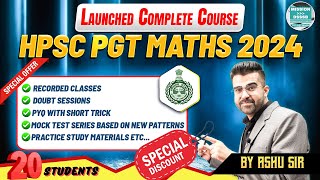 HPSC PGT Math Screening 2024 Course Launched | HPSC PGT Maths Screening Preparation