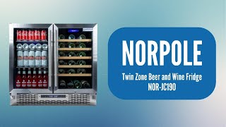 Twin Zone Beer and Wine Fridge | NORPOLE JC190