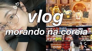 vida na coreia | vlog: o que eu como na coreia, pressão das redes sociais, biblioteca, mukbang, etc!