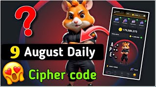 9 August Hamster Kombat Daily Cipher Code | Hamster Kombat Daily Cipher 2024 l 70sMentor