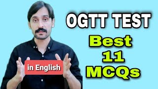 OGTT Test MCQs | In English|  Best 11 MCQs | MCQs in Oral Glucose Tolerance Test | MLT MCQs