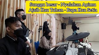 Ibadah Minggu GKII Cikarang ( Sungguh Indah - Nyalakan Apimu - Ajaib Kau Tuhan - Bapa Kau Setia )