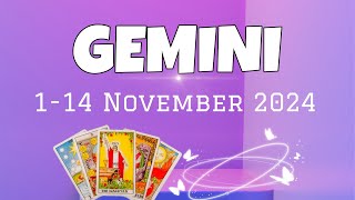 GEMINI - This is Kabar Baik Untukmu '' 1-14 November 2024 💚  #tarot