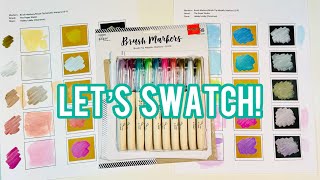 Let’s Swatch Hobby Lobby Clearance Brush-Tip Metallic Markers!