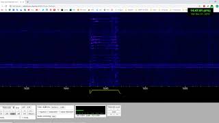 Russian E07 "English Man" number station at 7643 kHz (long message)