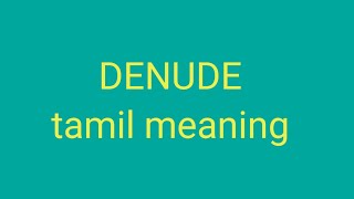 DENUDE tamil meaning/sasikumar