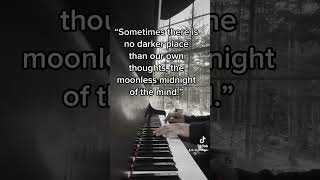 Neoclassical chill melancholic piano with inspiration quote.