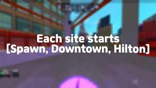 Each Site Starts [Spawn, Downtown, Hilton]