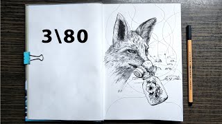 Заполняю СКЕТЧБУК 3/80. Sketchbook art