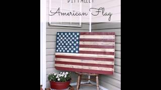 American Flag DIY Painted Pallet