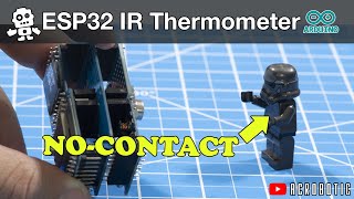 ESP32 No-Contact IR Thermometer w/ OLED Display in Arduino  | MLX90614 + SSD1306