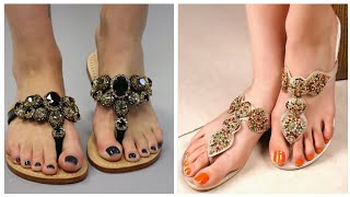 Fancy flat slippers outfit ideas for women and girls#2023