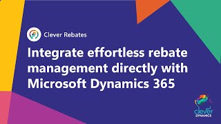 Integrate effortless rebate management directly with Microsoft Dynamics 365 Business Central