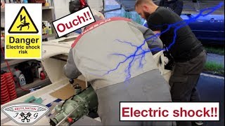 Man Gets Electric Shock Working on his Car EPIC FAIL!