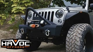 Havoc Offroad Gen 2 Metal Masher Stubby Front Bumper with Stinger for the Jeep  Wrangler 2007-2017