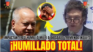 🔥 ¡IMPACTANTE! Milei DESTROZA a Diosdado Cabello con HUMILLANTE respuesta 💥 | ¡TREMENDO INSULTO! 😱