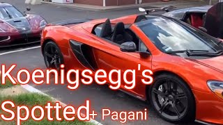 Koneigsegg's + Pagani Carspotted. I focused on the Orange Koneigsegg~