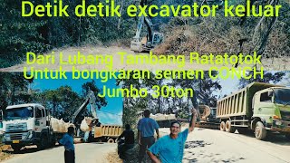 bongkar semen CONCH jumbo menggunakan 30ton menggunakan excavator @Rajajalananchannel