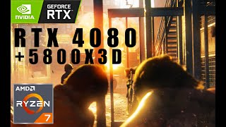 Last of us part 1. FPS Comparison RTX 4080 4K 1440P 1080P ULTRA HIGH MED Settings + DLSS + 5800X3D