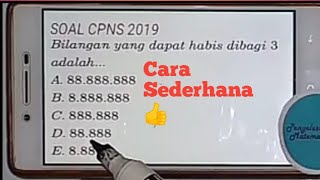 Cara Sederhana menentukan habis dibagi 3