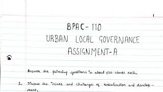 BPAC 110 solved handwritten assignment 2023-2024 | BPAC 110 Solved assignment in English 2023-2024