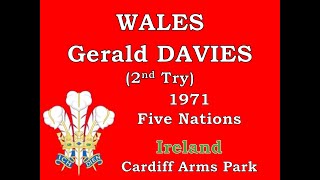 Gerald Davies 2nd try - 1971 Five Nations vs Ireland at Cardiff Arms Park