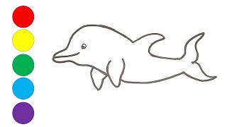 How To Draw A Dolphin Step By Step Dolphin Drawing Easy