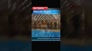 Havuza düştü